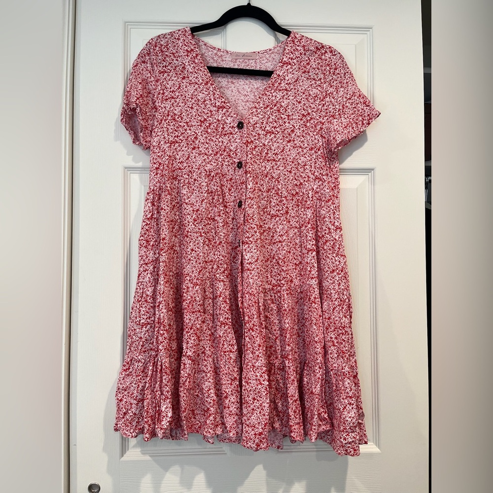 Ces Femme Red and White Floral Dress